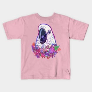 Pretty Cockatoo - Neon Floral Kids T-Shirt